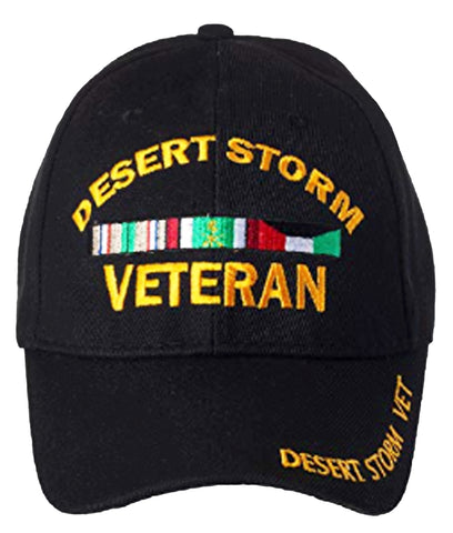 Desert Storm Vet Hat Black Baseball Cap Army Navy Air Force Marine Men Women