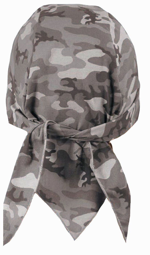 Camouflage Doo Rag | MADE IN AMERICA | Grey, Gray Camo Bandana | Motor ...