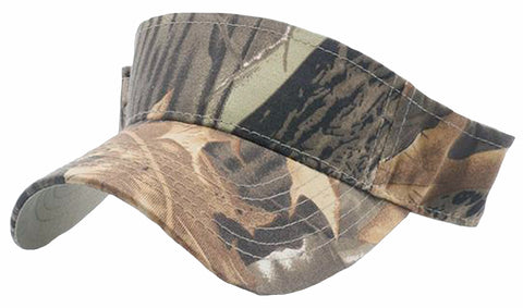 Camouflage Golf Visor Camo Hunting Visors Military Tree Branches Sticks and Leaf