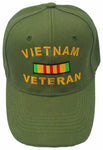 Vietnam Veteran OD GREEN Baseball Cap Military Vet Adjustable One Size Hat
