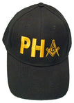 PRINCE HALL MASON Baseball Cap Black and Gold Hat Masonic Black History