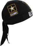 US ARMY Dorag Doo Rag, Bandana Head Wrap with Sweatband, Made in America, Motorcycle Skull Cap