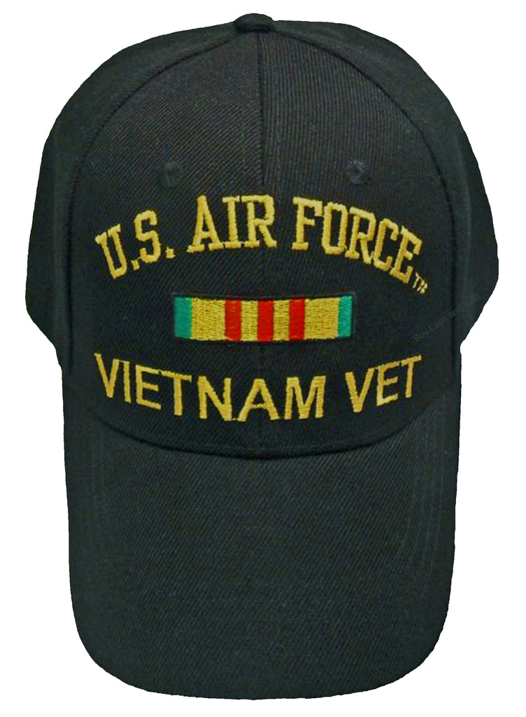 US Air Force Vietnam Vet Baseball Cap Black Veteran Hat – Buy Caps