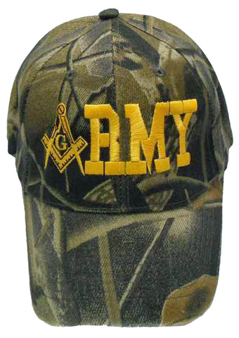 U.S. ARMY Camouflage Mason Baseball Cap Camo Masonic Logo Hat for Freemason Shriners Prince Hall Masons Headwear