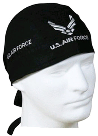 Air Force Bandana Cap Black Do Rag Motorcycle Durag Military Headwrap Biker Skull Cap Cotton Motorcycle