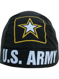 US ARMY Dorag Doo Rag, Bandana Head Wrap with Sweatband, Made in America, Motorcycle Skull Cap