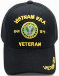 Vietnam ERA Army Veteran Hat Military Baseball Cap, Mens Womens, Black