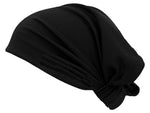 Black Headwrap Soft Stretch Spandex/ Bamboo Helmet Liner Motorcycle Bikers, Cyclists, Chemo Bald Head Cover