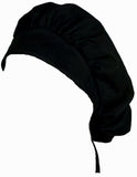 Scrub Hat Medical Hair Bonnet Surgeon Head Cover Surgical Cap Nurse Bouffant Nursing Ponytail Holder Operating Room, Solid Navy Blue