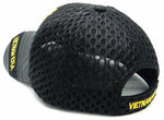 Vietnam Era US Army Veteran Leather Mesh Hat Military Baseball Cap, Mens Womens, Black