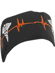 Scrub Hat Nursing Cap Gift for Doctor, Caduceus EKG Cardiologist Surgeon Nurse OR ER Xray Tech Veterinarian, Black