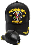 VIETNAM ERA VETERAN BLACK LEATHER BASEBALL CAP EMBROIDERED HAT