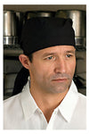 Chef Dorag Cap Cooks Hat Solid Black and White Pinstripe