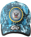 US NAVY with Blue Digital Camouflage Hat | Military Digi Camo Cap | Adjustable One Size
