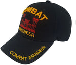 Army Engineer Baseball Cap, Black U.S. Military Hat, Embroidered, Officially Licensed