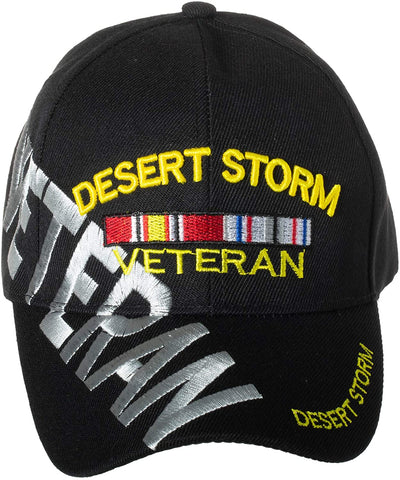 Desert Storm Black Baseball Cap Hat Army Navy Air Force Marine Veteran Men Women Vet