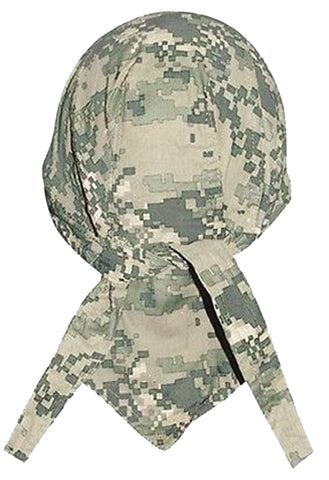 Camouflage ACU Desert Digital Head Wrap Doo Rag Camo Durag Skull Cap Cotton Sporty Motorcycle Hat