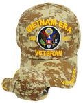 VIETNAM ERA VETERAN CAMOUFLAGE BASEBALL CAP EMBROIDERED BROWN DIGITAL CAMO HAT