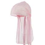 Pink Wave Cap Sexy Tie Down Grey Durag Cap Cool Nylon Sporty and Fashionable Long and Short Hair