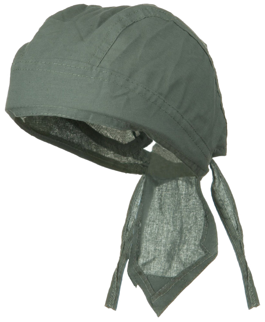 GRAY Doo-Rag Skull Cap Solid Du-Bandana Motorcycle Helmet Liner Chemo Head-Scarf
