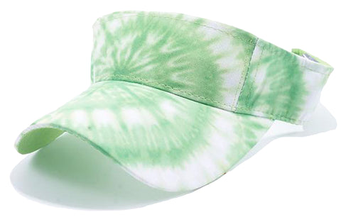 Tie Dye Golf Visor Green and White 1960s Sun Visors Hippie Hippy 60s Woodstock Tye Die