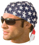 American Flag Patriotic Head Wrap Doo Rag with SWEAT BAND Durag Skull Cap Cotton Sporty Motorcycle Hat