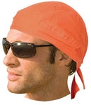 Orange Solid Doo Rag Hunting Headwrap Shooting Durag Skull Cap Cotton Sporty Motorcycle Hat