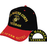 U.S. Marine Corps Hat, United States Marines Black Baseball Cap, Officially Licensed