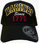 CLEARANCE U.S. Marine Corps Hat, United States Marines Black Baseball Cap, Since 1775, Officially Licensed