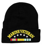 Marine Veteran Winter Beanie Ski Hat Knit Cuffed Military Skull Cap