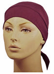 Maroon Doo Rag Skull Cap, Cotton Stretch, Motorcycle Bandana Head Wrap Dorag MADE IN AMERICA