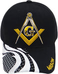 Mason Hat Black Baseball Cap with Masonic Logo Freemasons Shriners Prince Hall Lodge Headwear