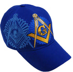 Mason Hat Blue Baseball Cap with Master Masonic Logo Freemasons Shriners Prince Hall Lodge Headwear
