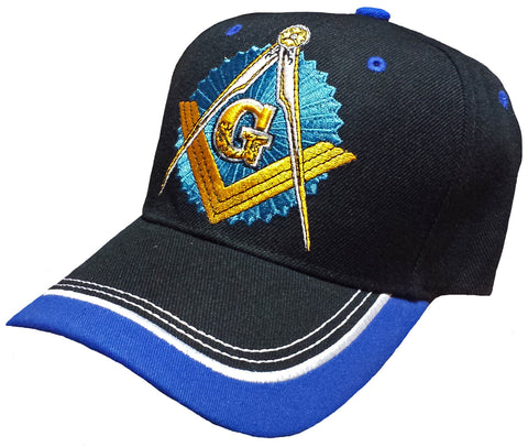 CLEARANCE Mason Hat Black Baseball Cap with Master Masonic Logo Freemasons Shriners Prince Hall Lodge Headwear