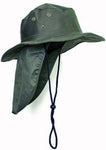 Safari Boonie Fishing Sun Hat Cotton Blend - Olive Drab Green SMALL