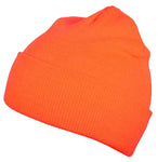 Orange Winter Beanie Hi-Vis Ski Cap Hunting Knit Hat