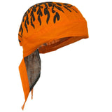 Orange and Black Doo Rag Bengals Durag Skull Cap Cotton Halloween Motorcycle Hat