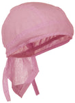 CLEARANCE Pink Solid Doo Rag Headwrap Durag Skull Cap Cotton Sporty Motorcycle Hat