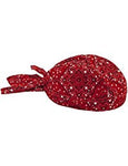 Red Paisley Headwrap Doo Rag Durag Skull Cap Cotton Sporty Motorcycle Hat