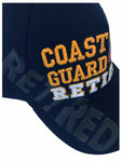 Coast Guard Retired Hat, Blue Military Baseball Cap with Eagle and American Flag