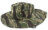 Safari Boonie Fishing Sun Hat Cotton Blend - Tiger Stipe Camouflage Camo SMALL