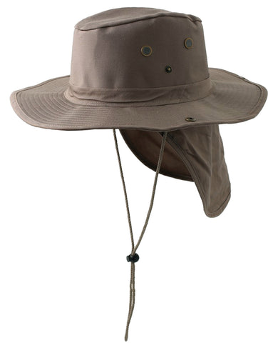 Safari Boonie Fishing Sun Hat Cotton Blend - Khaki XL Extra Large X-Large