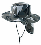 Safari Boonie Fishing Sun Hat Cotton Blend - Gray Urban City Camouflage Camo SMALL