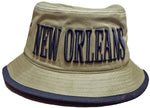 New Orleans Bucket Hat Khaki and Black Boonie Football Team