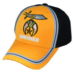 Black and Gold SHRINER Baseball Cap for Freemasons Shriners Masons Headwear