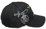Shriner Hat Black Shriners Baseball Cap with Logo Emblem Ancient Arabic Order of the Nobles of the Mystic Shrine