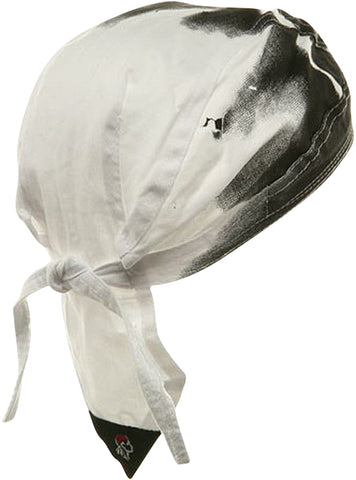 Hot Leathers Skull Face MC Biker Doo Rag Bandana - Black, Men's, 21x21