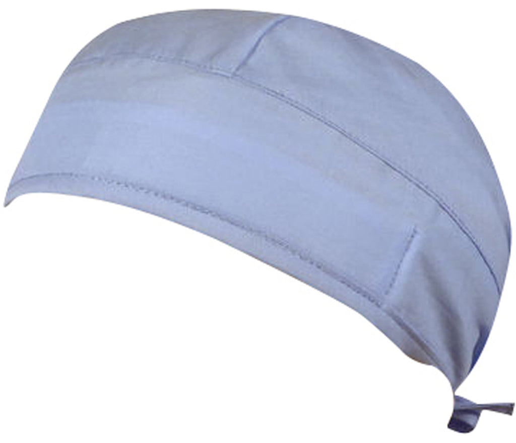 Light Blue Surgical Scrub Cap w Sweatband Made in The USA Doctors Surgeon Hat for Men Women