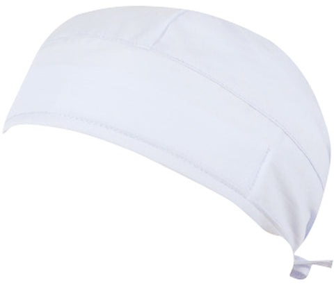 White Surgical Scrub Cap w/ Sweatband MADE IN THE USA Doctors Surgeon Hat for Men Women