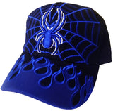Spiderman Youth Baseball Cap Black Blue Kids Web Hat with Flames Boys Girls Childrens